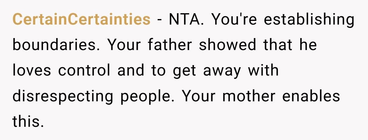 Parents Call Daughter A Brat After She Forces Them To Sleep In Separate Rooms