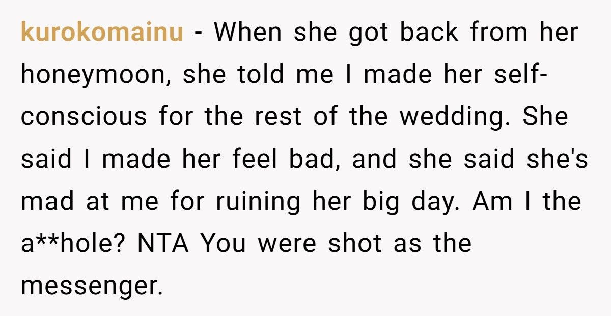 Bride Furious After Maid Of Honor Warns Her That Her Armpits Smell On Her Wedding Day