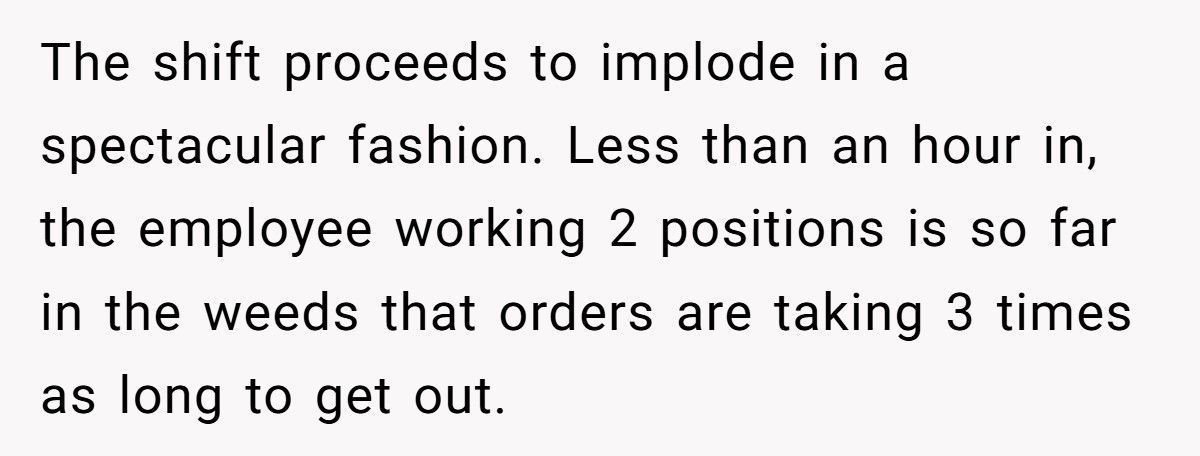 Fast Food Boss Refuses To Do Her Job, Team Lets Her Fail Spectacularly
