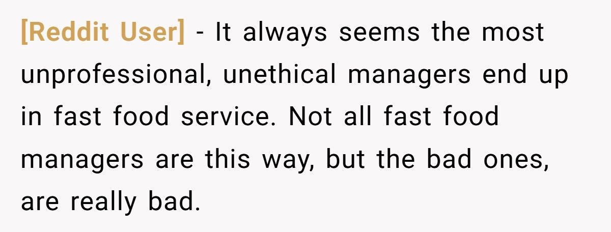 Fast Food Boss Refuses To Do Her Job, Team Lets Her Fail Spectacularly
