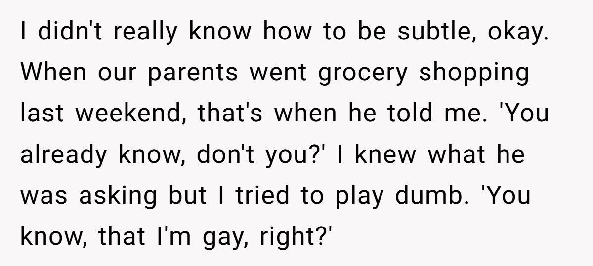 Brother Finds Out Sibling’s Secret Relationship, But Should He Bring It Up?