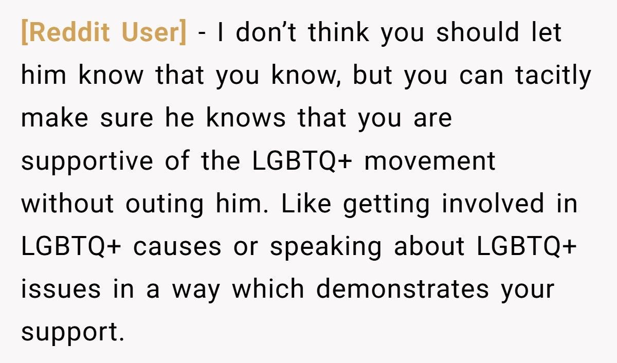 Brother Finds Out Sibling’s Secret Relationship, But Should He Bring It Up?