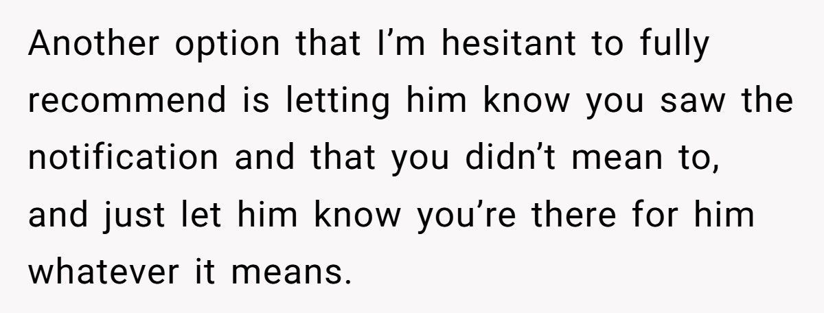 Brother Finds Out Sibling’s Secret Relationship, But Should He Bring It Up?