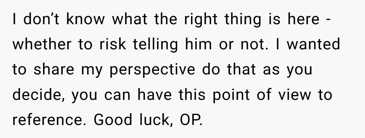 Brother Finds Out Sibling’s Secret Relationship, But Should He Bring It Up?