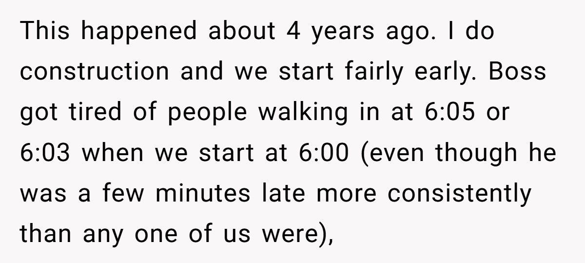 Boss Docks 15 Minutes For Being 1 Minute Late, Then Gets Mad When Worker Refuses Free Labor