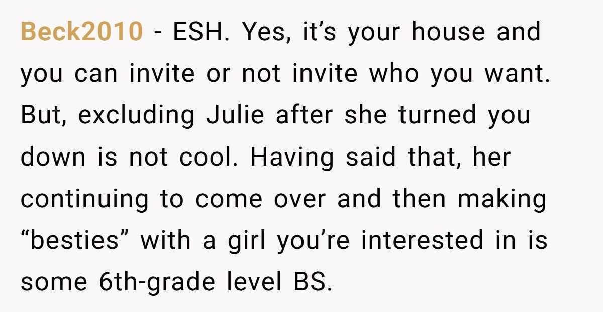 Guy Bans Girl From Pool Parties After She Rejected Him, Friend Group Calls Him Petty