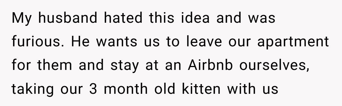 Wife Refuses To Leave Her Home With Her Kitten For In-Laws Who Hate Cats