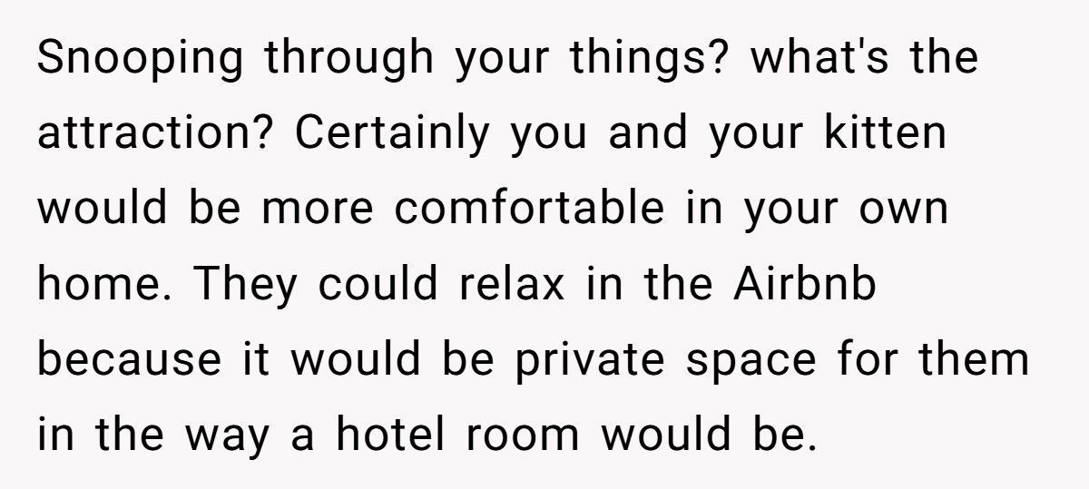 Wife Refuses To Leave Her Home With Her Kitten For In-Laws Who Hate Cats