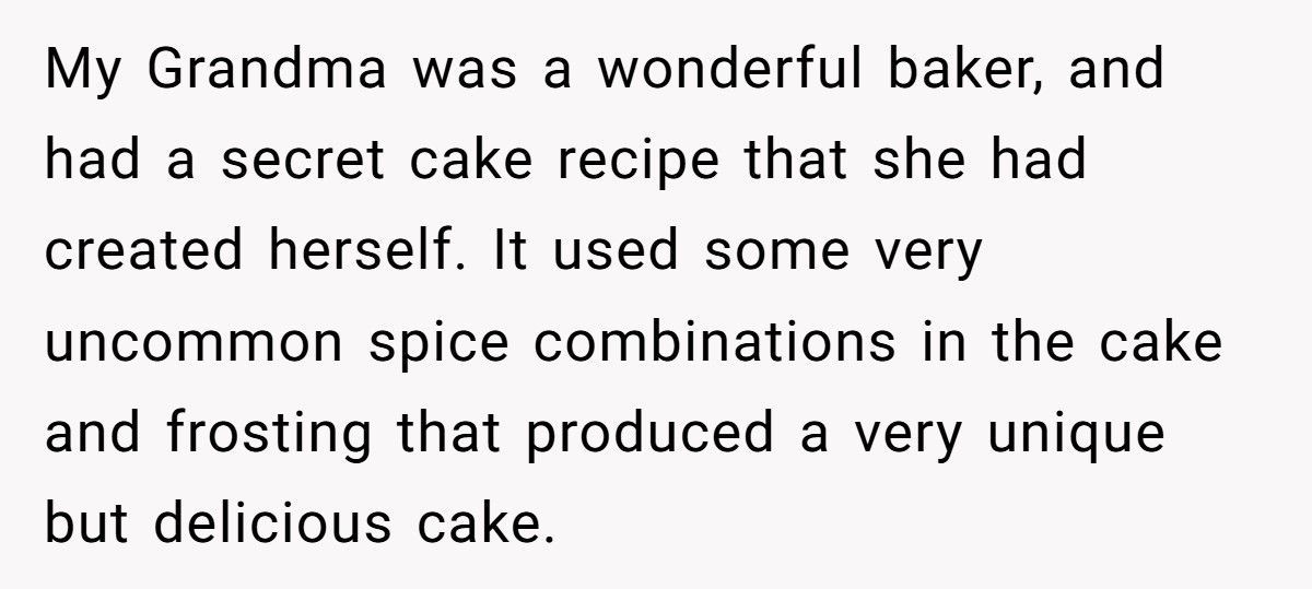Baker Cousin Calls Them A “Sellout” After They Turns Grandma’s Secret Recipe Into A Business