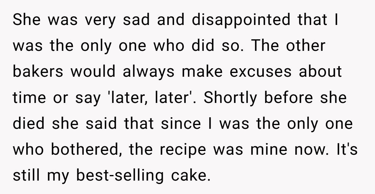 Baker Cousin Calls Them A “Sellout” After They Turns Grandma’s Secret Recipe Into A Business