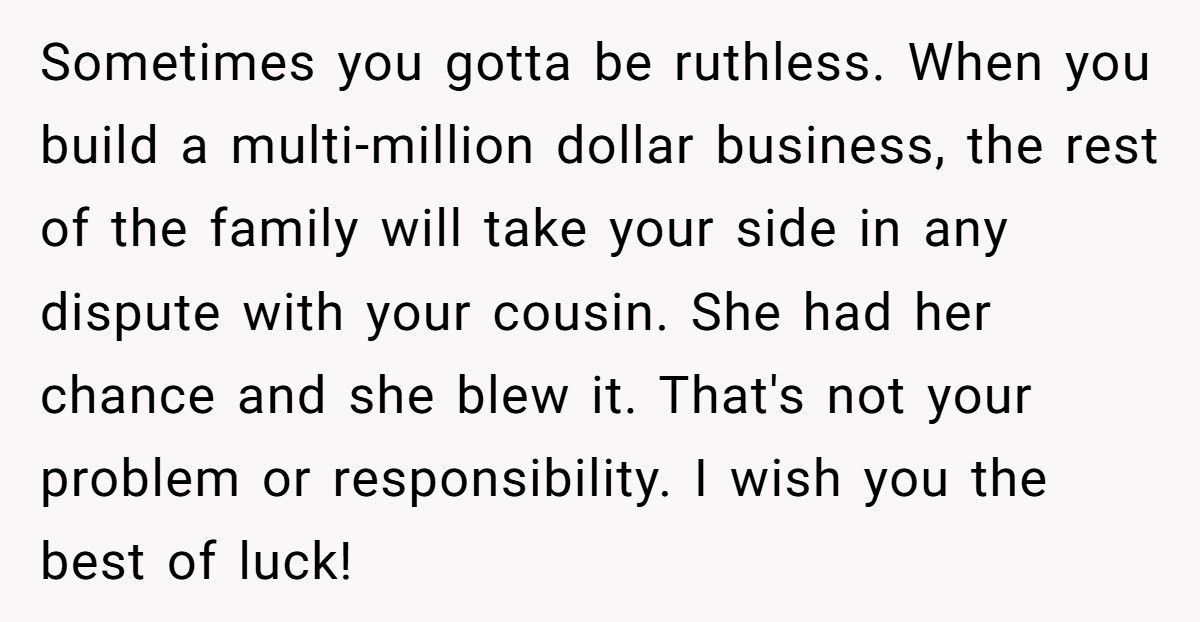 Baker Cousin Calls Them A “Sellout” After They Turns Grandma’s Secret Recipe Into A Business