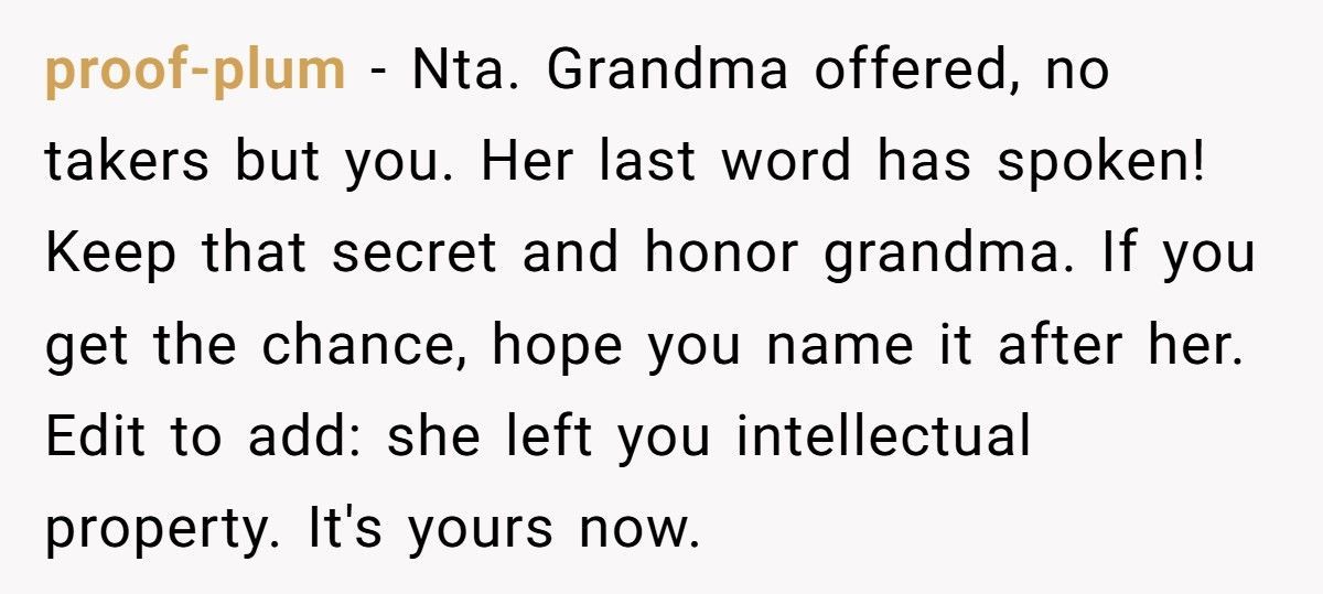 Baker Cousin Calls Them A “Sellout” After They Turns Grandma’s Secret Recipe Into A Business