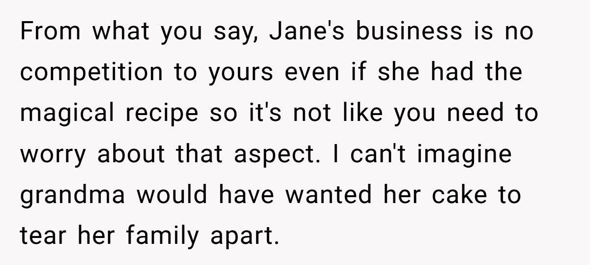 Baker Cousin Calls Them A “Sellout” After They Turns Grandma’s Secret Recipe Into A Business