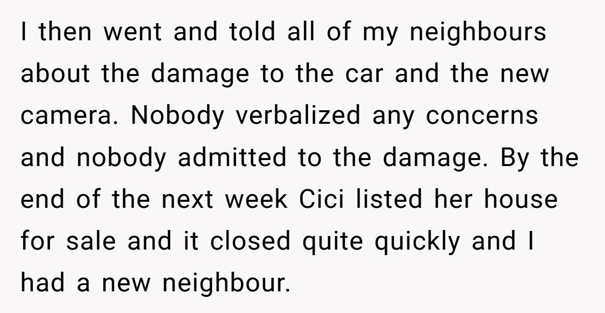 Man Installs Camera After Car Damage, Neighbour Sells House Within A Week