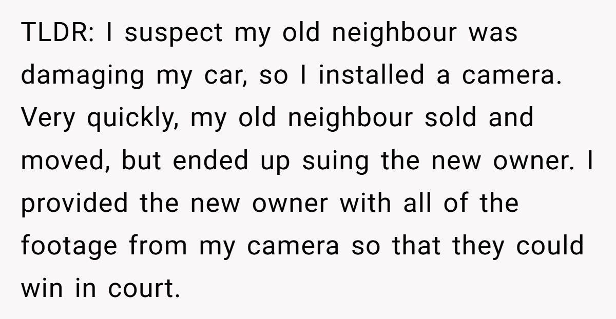 Man Installs Camera After Car Damage, Neighbour Sells House Within A Week