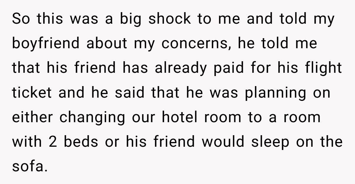 Woman Cancels Paris Trip After Boyfriend Decides To Share Their Hotel Room With A Friend