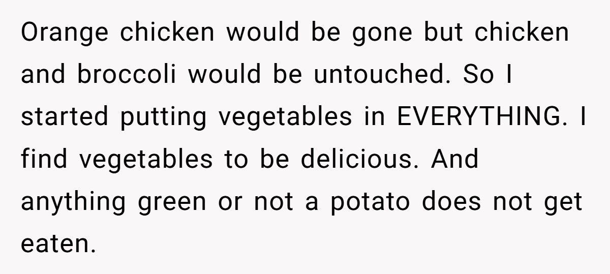 Woman Hides Veggies In Every Meal After Roommate’s Kid Keeps Stealing Her Food