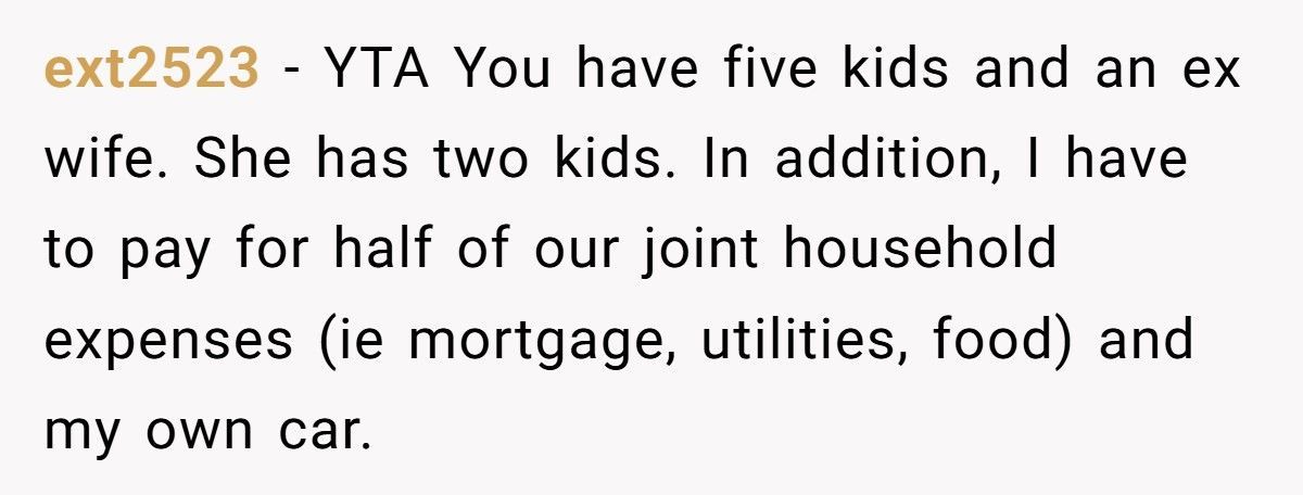Man Demands His Wife Pay “Fair Share” While She’s Already Covering Most Of Their Kids’ Expenses