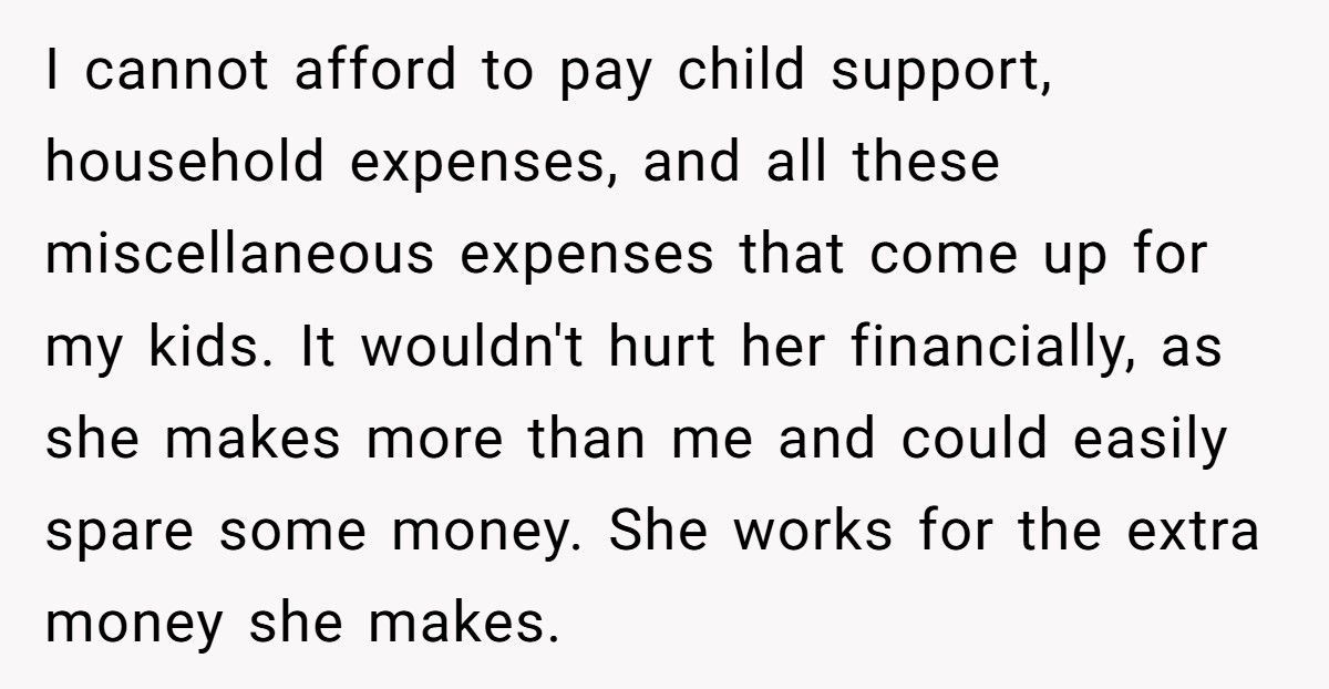 Man Demands His Wife Pay “Fair Share” While She’s Already Covering Most Of Their Kids’ Expenses