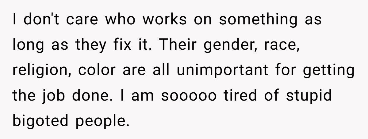 Customer Refuses Female Mechanic, Ends Up Waiting Two Hours For Nothing