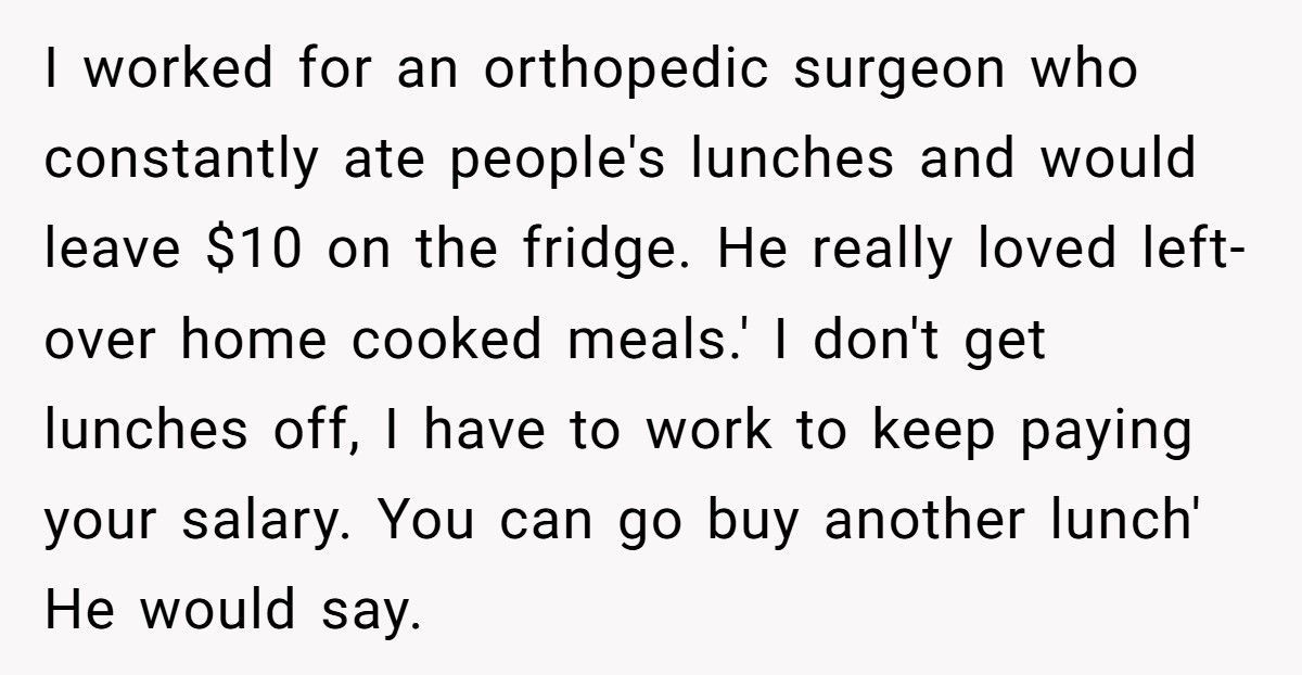 Doctor Steals Staff Lunches, Ends Up Paying Hundreds For Steak Dinners Instead