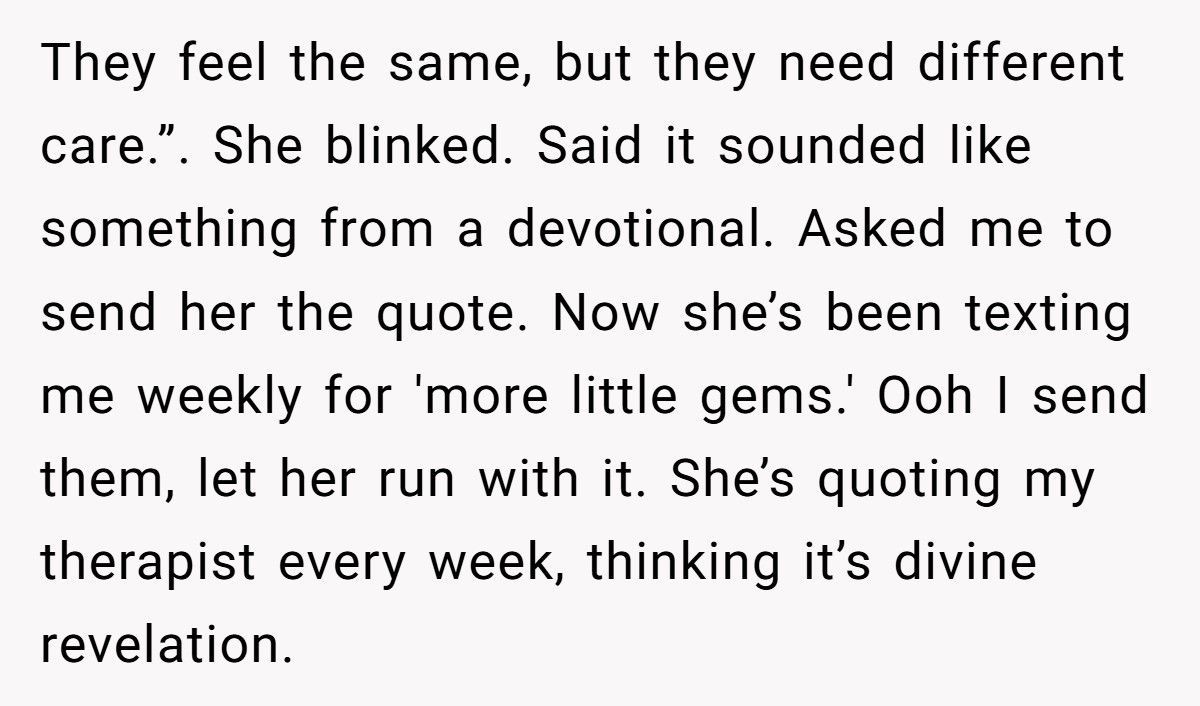 Aunt Calls Therapy Faithless, Becomes A Mega-Fan Without Knowing It