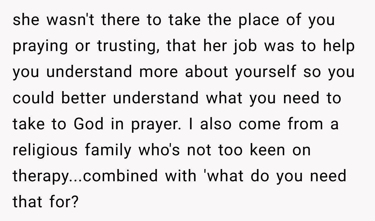 Aunt Calls Therapy Faithless, Becomes A Mega-Fan Without Knowing It