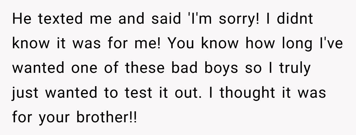Wife Wonders If She Should Return Husband’s Dream Gift After He Snooped And Stole It