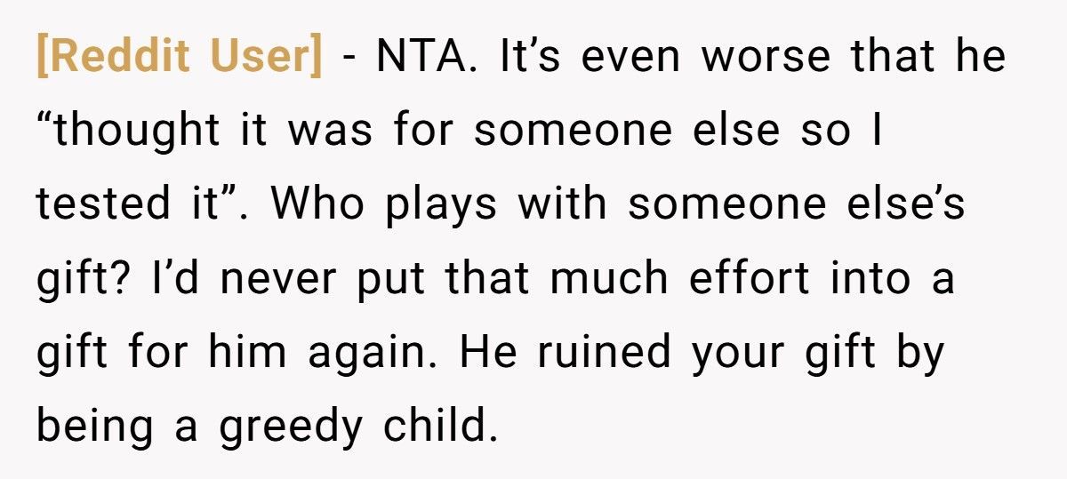 Wife Wonders If She Should Return Husband’s Dream Gift After He Snooped And Stole It