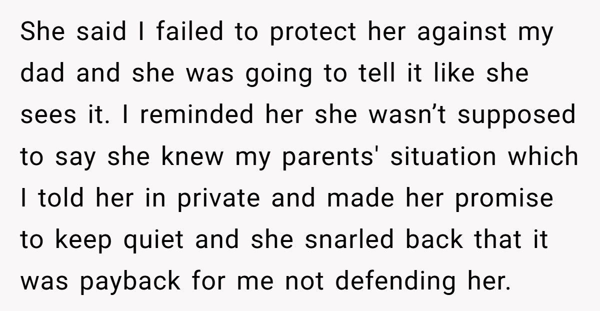 Girlfriend Snaps At Boyfriend’s Dad After He Demands She “Take Care Of His Son”