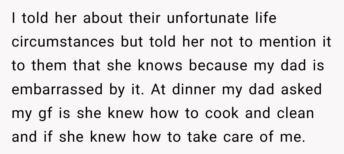 Girlfriend Snaps At Boyfriend’s Dad After He Demands She “Take Care Of His Son”