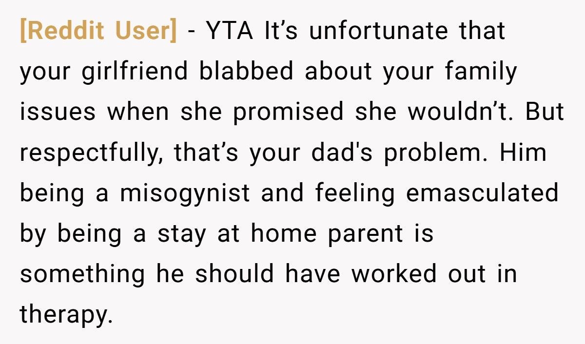 Girlfriend Snaps At Boyfriend’s Dad After He Demands She “Take Care Of His Son”