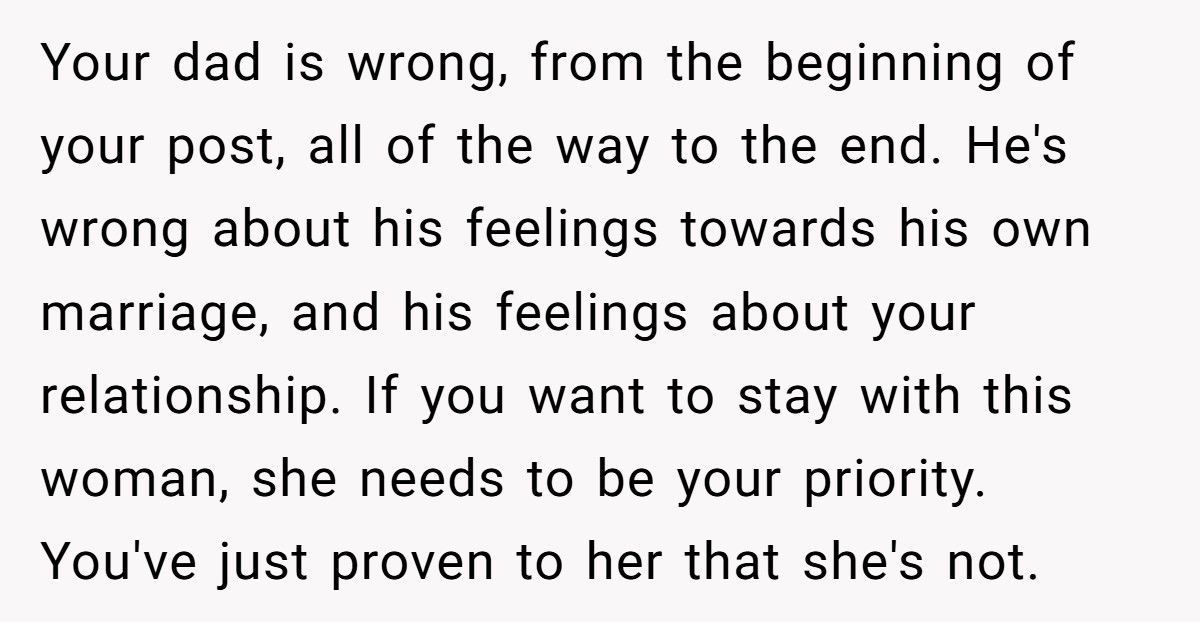 Girlfriend Snaps At Boyfriend’s Dad After He Demands She “Take Care Of His Son”