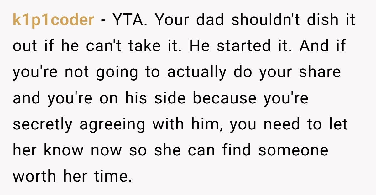 Girlfriend Snaps At Boyfriend’s Dad After He Demands She “Take Care Of His Son”