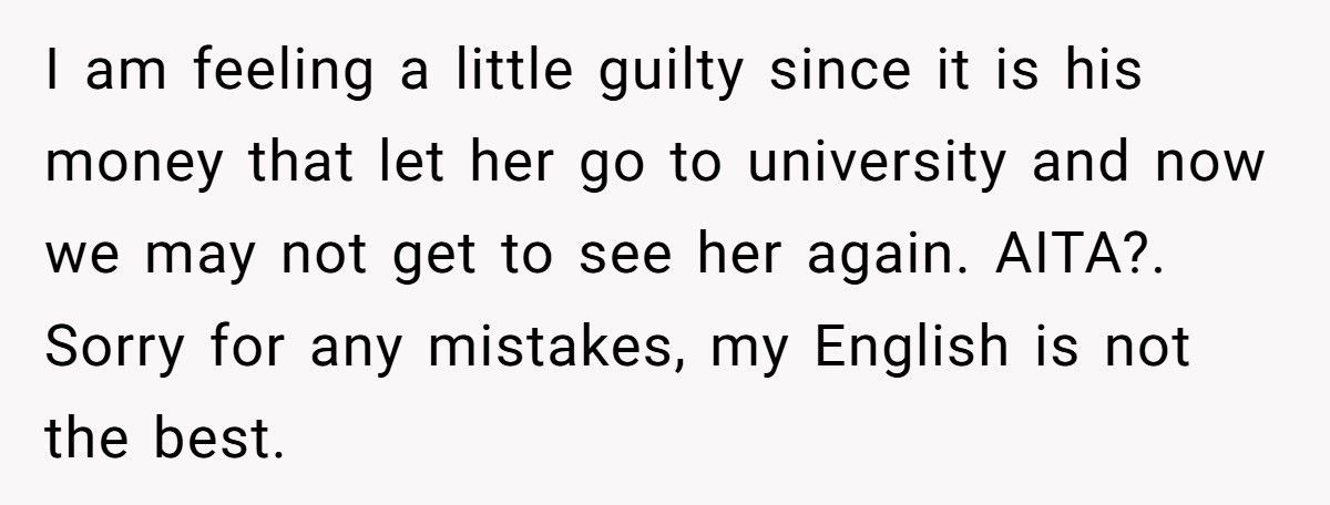 Wife Misleads Husband For Years To Make Him Pay For Their Daughter's Education