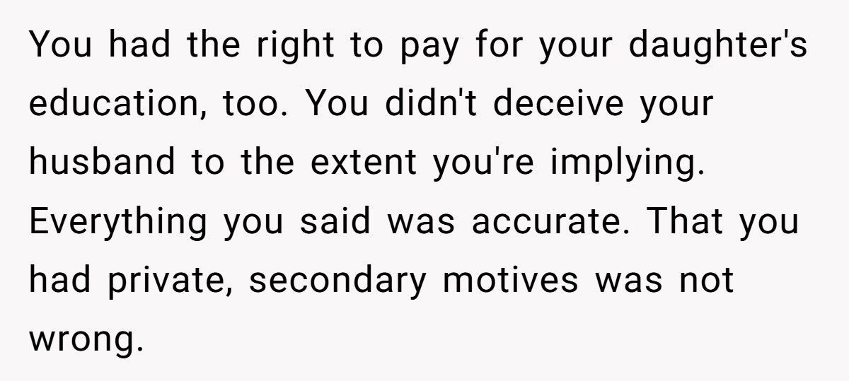 Wife Misleads Husband For Years To Make Him Pay For Their Daughter's Education