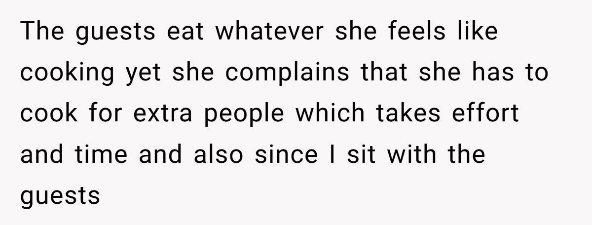 Man Tells Stay-At-Home Wife She Must Cook for His Friends Anytime He Invites Them Over