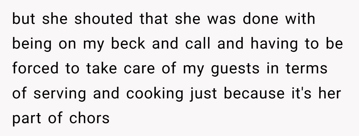 Man Tells Stay-At-Home Wife She Must Cook for His Friends Anytime He Invites Them Over