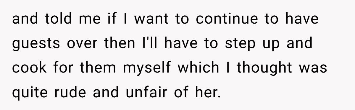 Man Tells Stay-At-Home Wife She Must Cook for His Friends Anytime He Invites Them Over