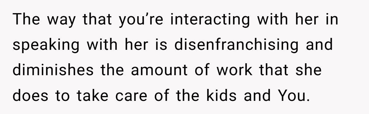Man Tells Stay-At-Home Wife She Must Cook for His Friends Anytime He Invites Them Over
