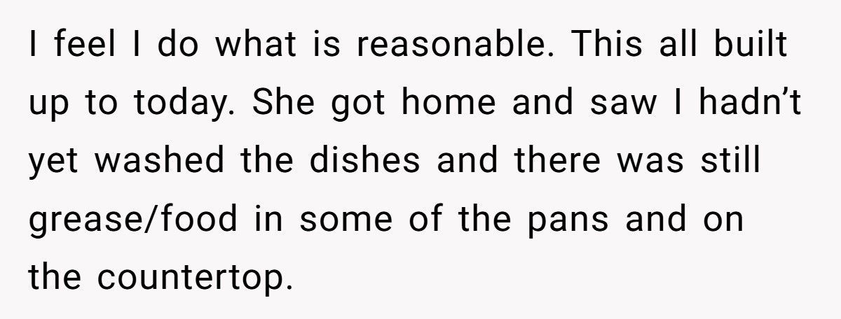 Stay-At-Home Dad Leaves Dishes For Days, Calls Wife Insane For Demanding Clean House