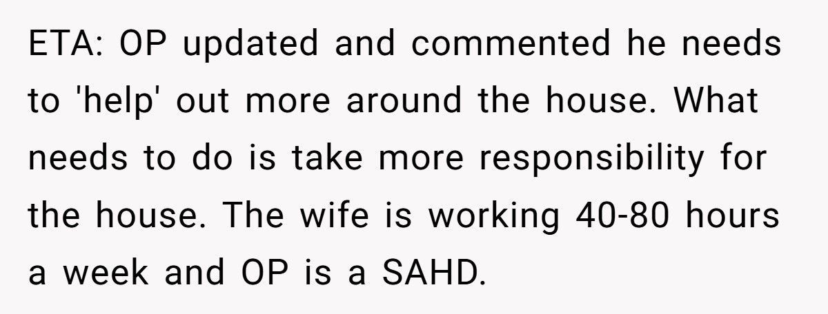 Stay-At-Home Dad Leaves Dishes For Days, Calls Wife Insane For Demanding Clean House
