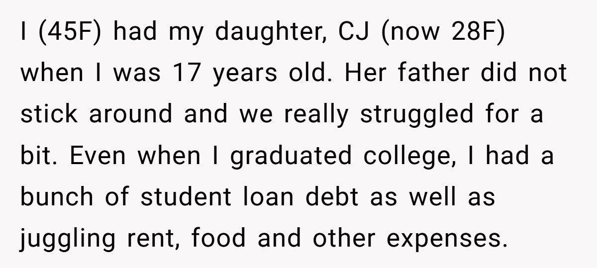Mom Apologized Once For Raising Daughter In Poverty, Now Daughter Won’t Let It Go