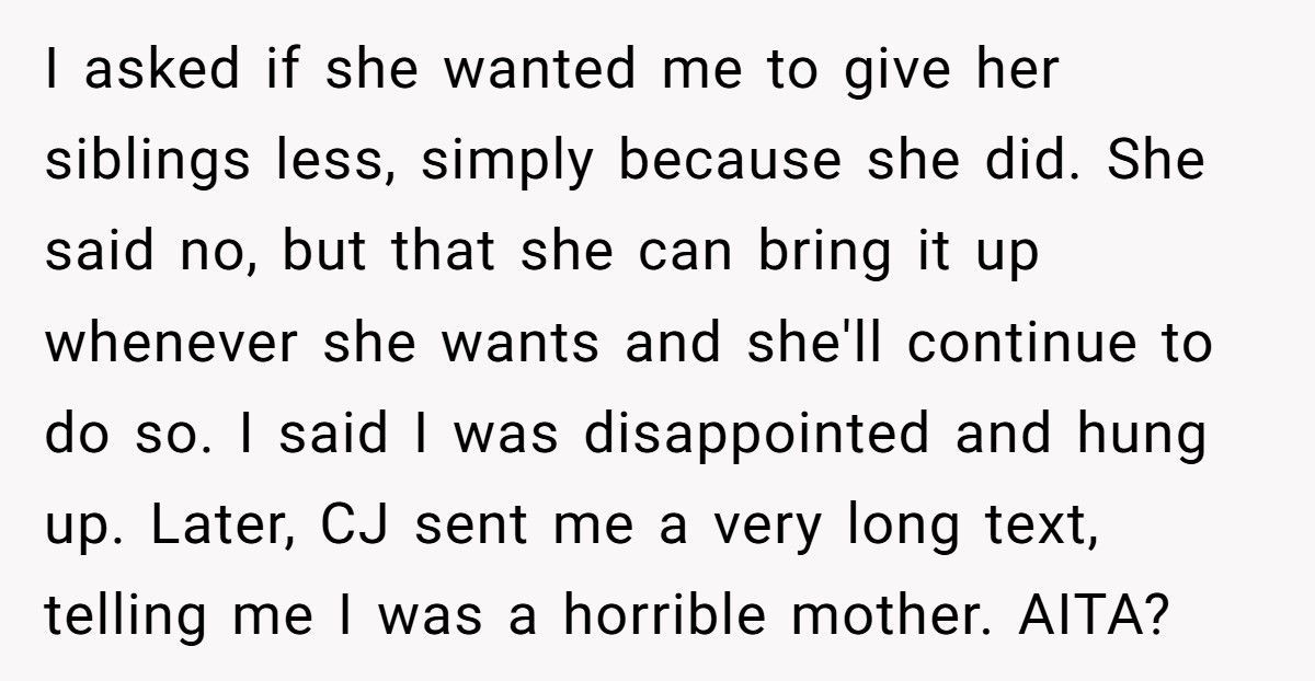 Mom Apologized Once For Raising Daughter In Poverty, Now Daughter Won’t Let It Go