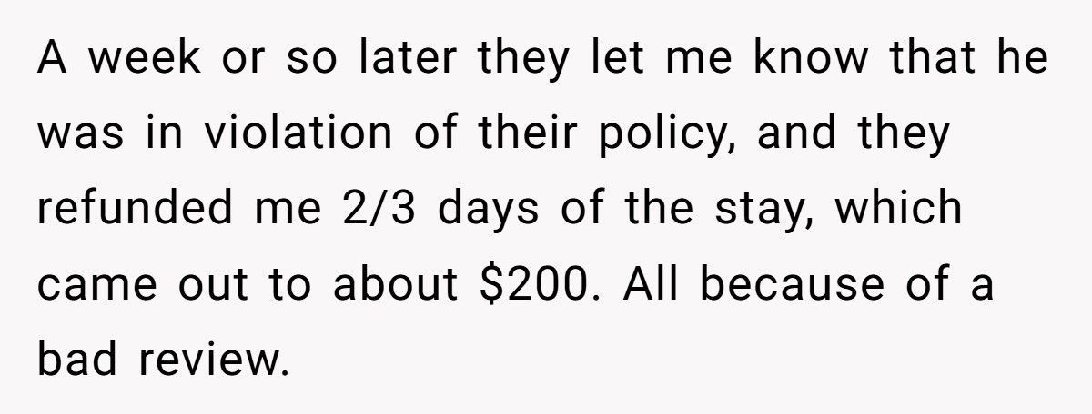Airbnb Host Tried To Shame Guest In Review, Lost $200 Instead