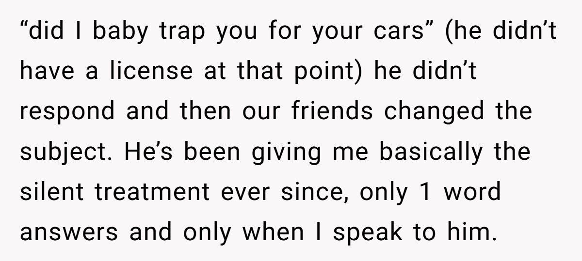 Wife Embarrassed Her Husband At Dinner After He Said She Baby Trapped Him