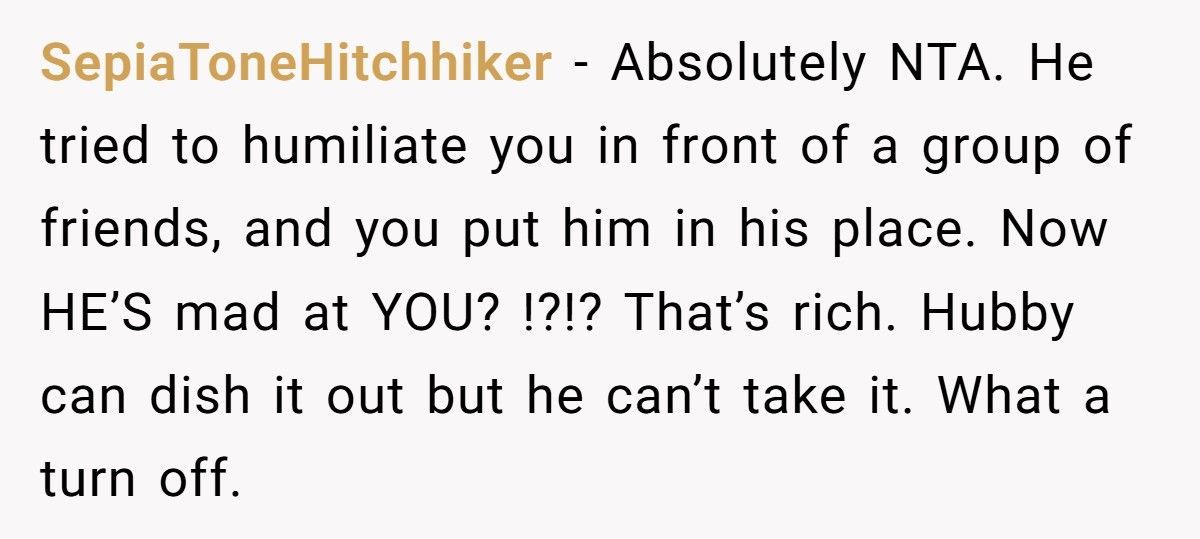 Wife Embarrassed Her Husband At Dinner After He Said She Baby Trapped Him