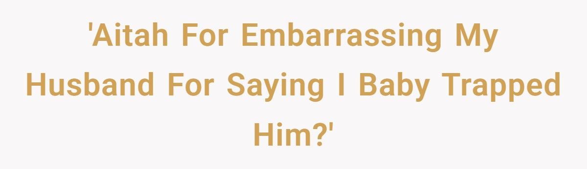 Wife Embarrassed Her Husband At Dinner After He Said She Baby Trapped Him