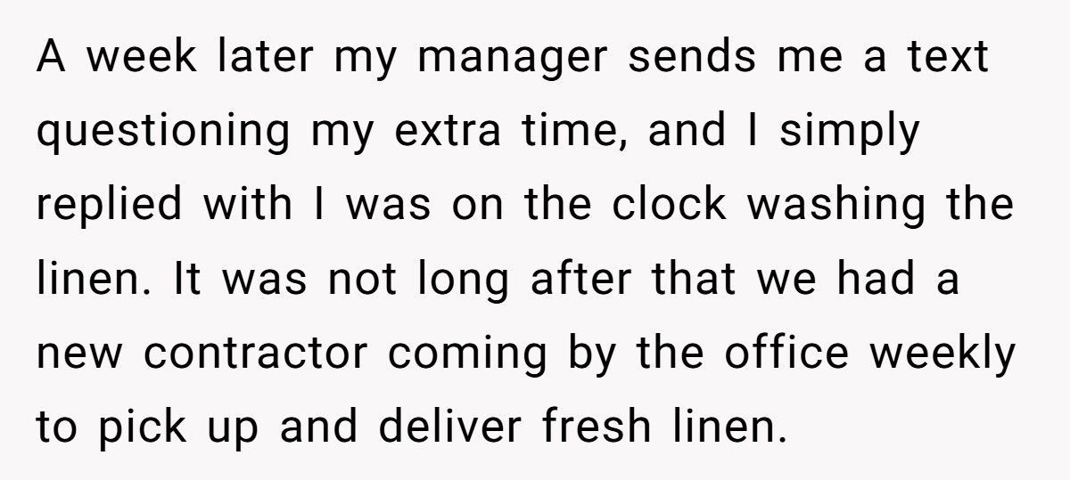 Boss Orders Staff To Wash Clinic Towels At Home, Worker Gets The Last Laugh Boss Orders Staff To Wash Clinic Towels At Home, Worker Gets The Last Laugh