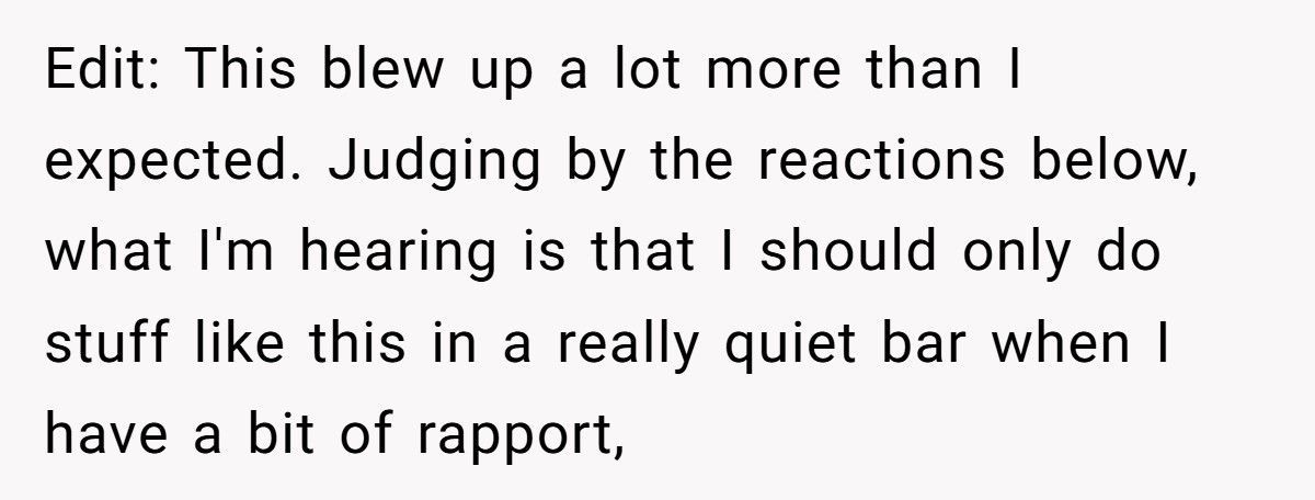 Bartender Serves Water To “Surprise Me” Customers, Nobody Saw That Coming